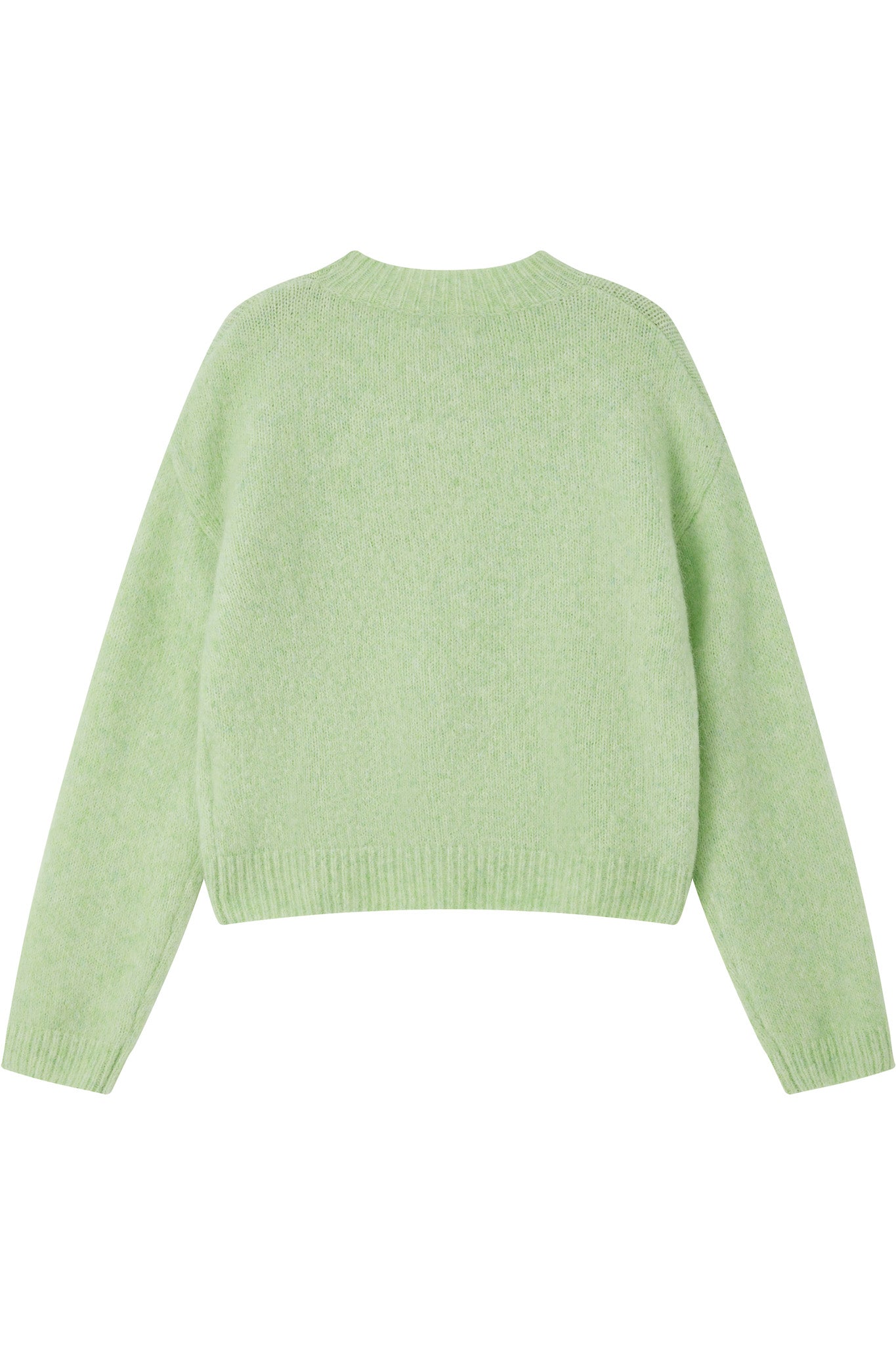 Lara Basic Alpaca wool  Knit Jumper  - Lime