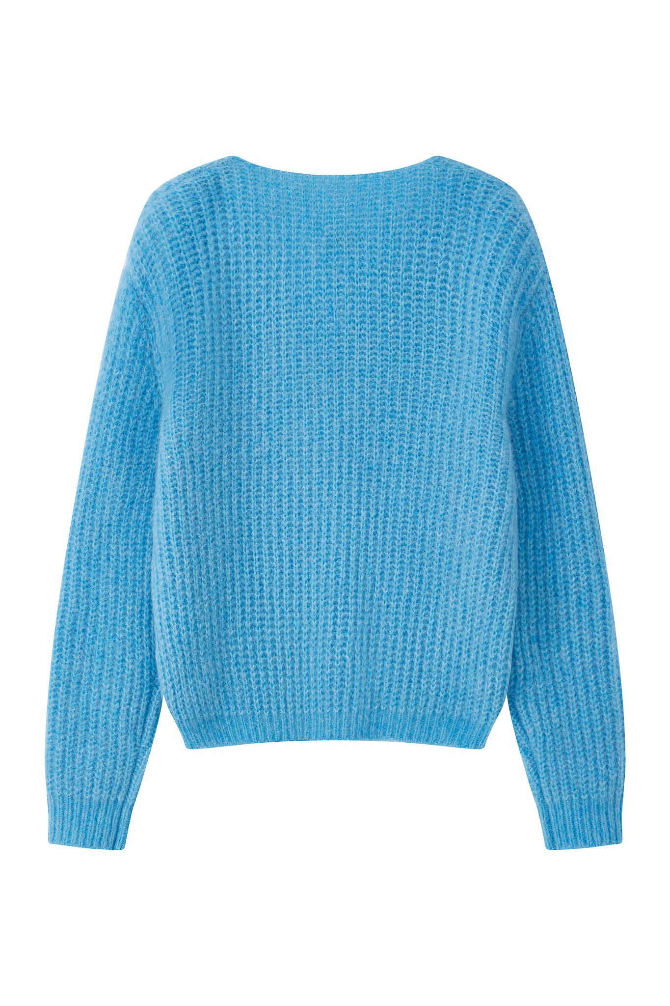 Immy V-neck Basic Alpaca wool  Knit Jumper - Sky