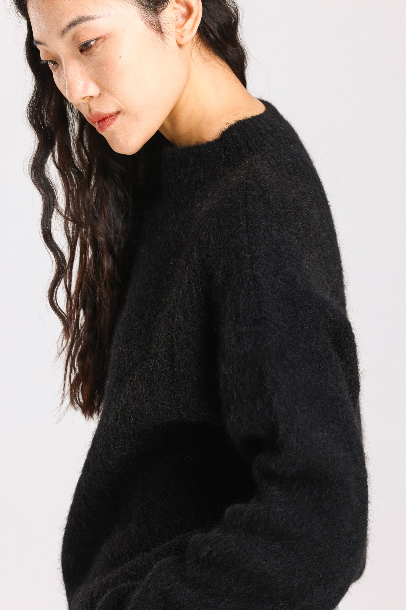 Lara Basic Alpaca wool  Knit Jumper - Black