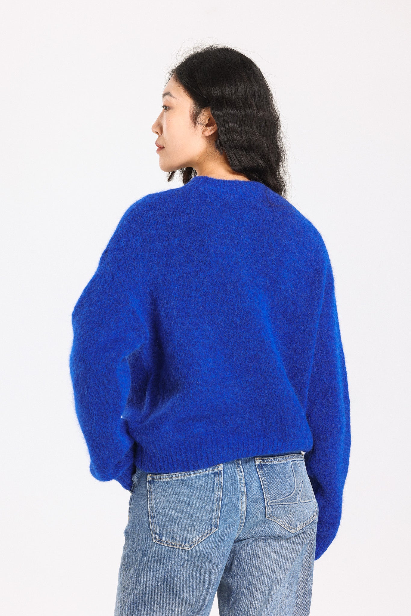 Lara Basic Alpaca wool  Knit Jumper - Royal Blue