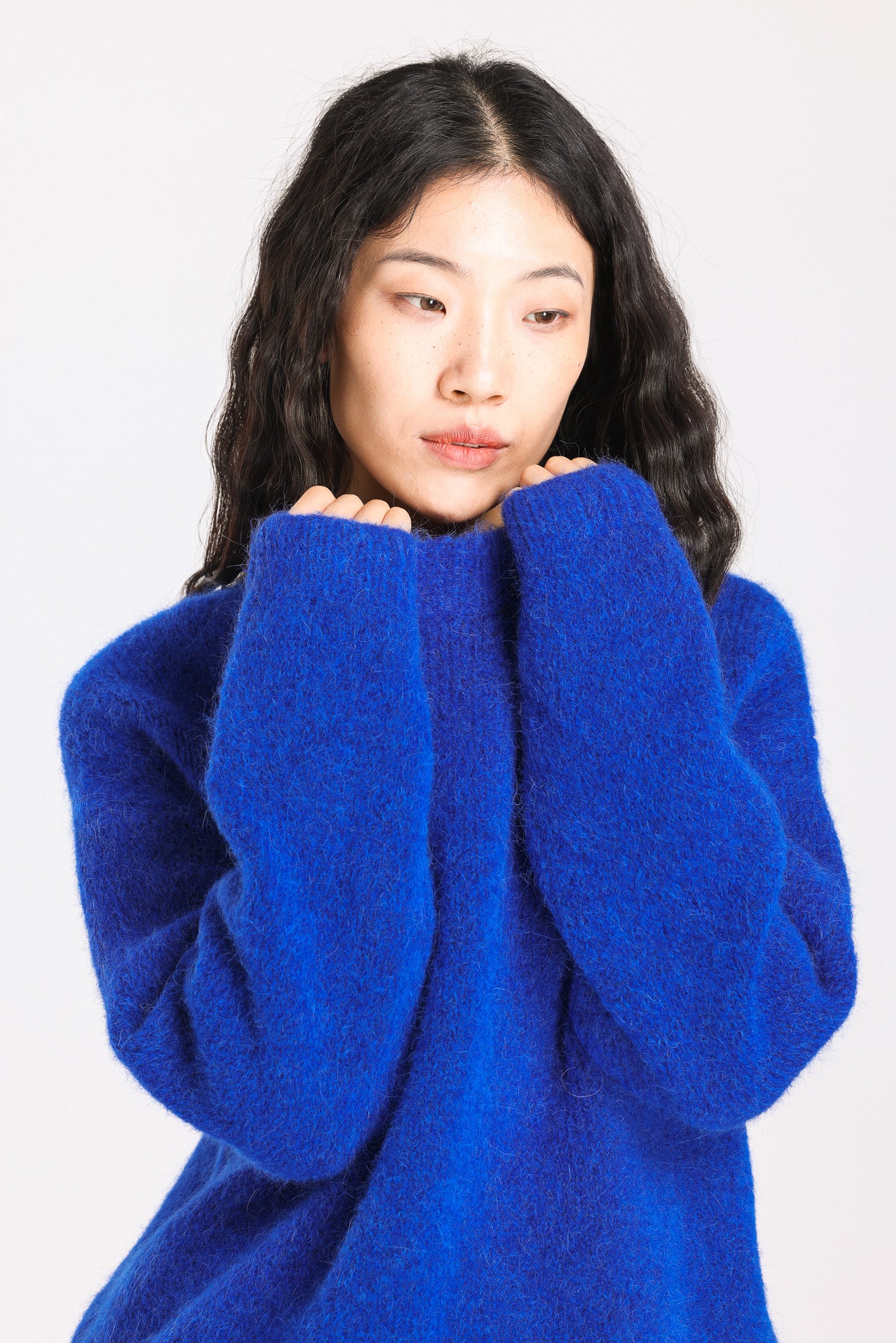 Lara Basic Alpaca wool  Knit Jumper - Royal Blue