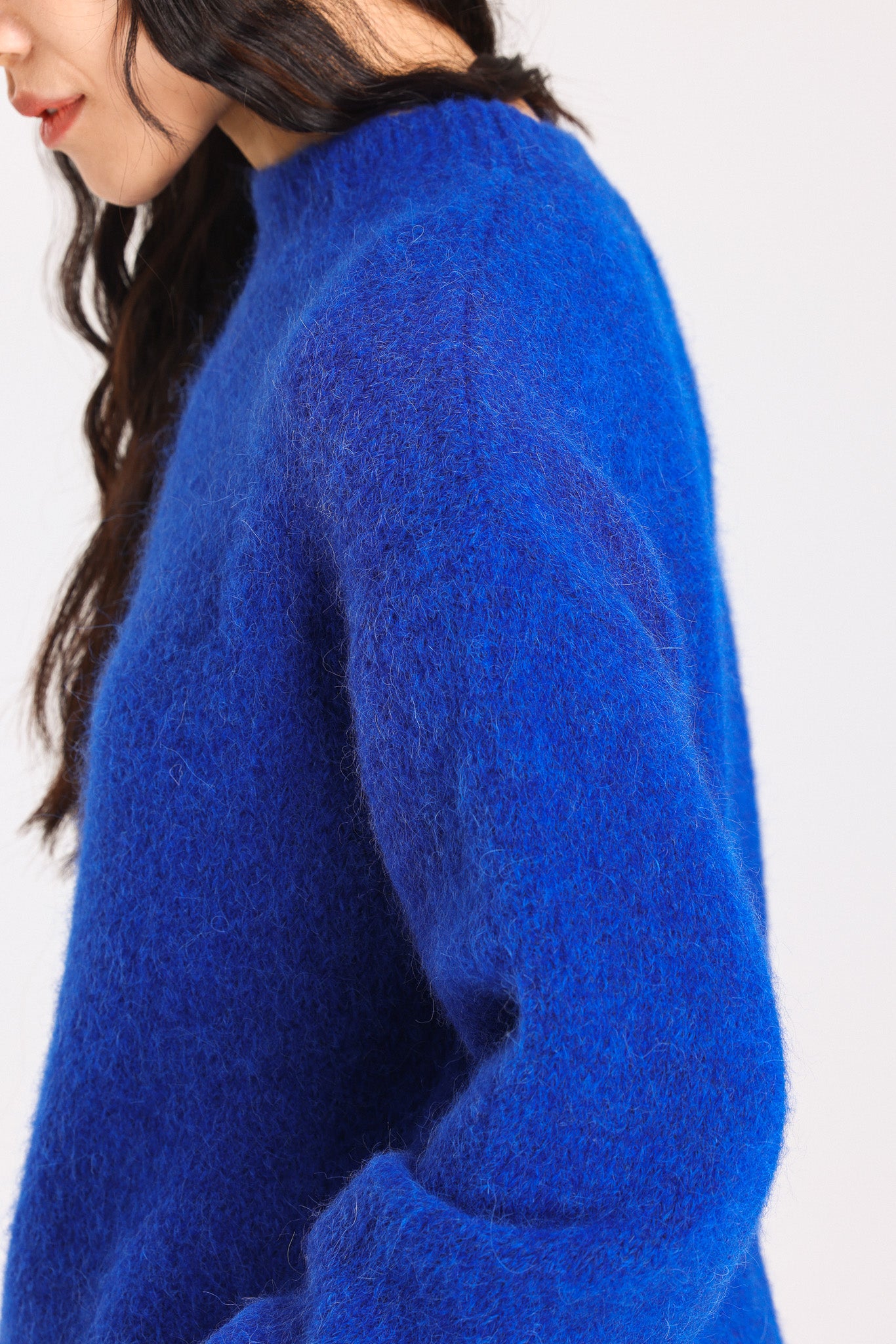 Lara Basic Alpaca wool  Knit Jumper - Royal Blue