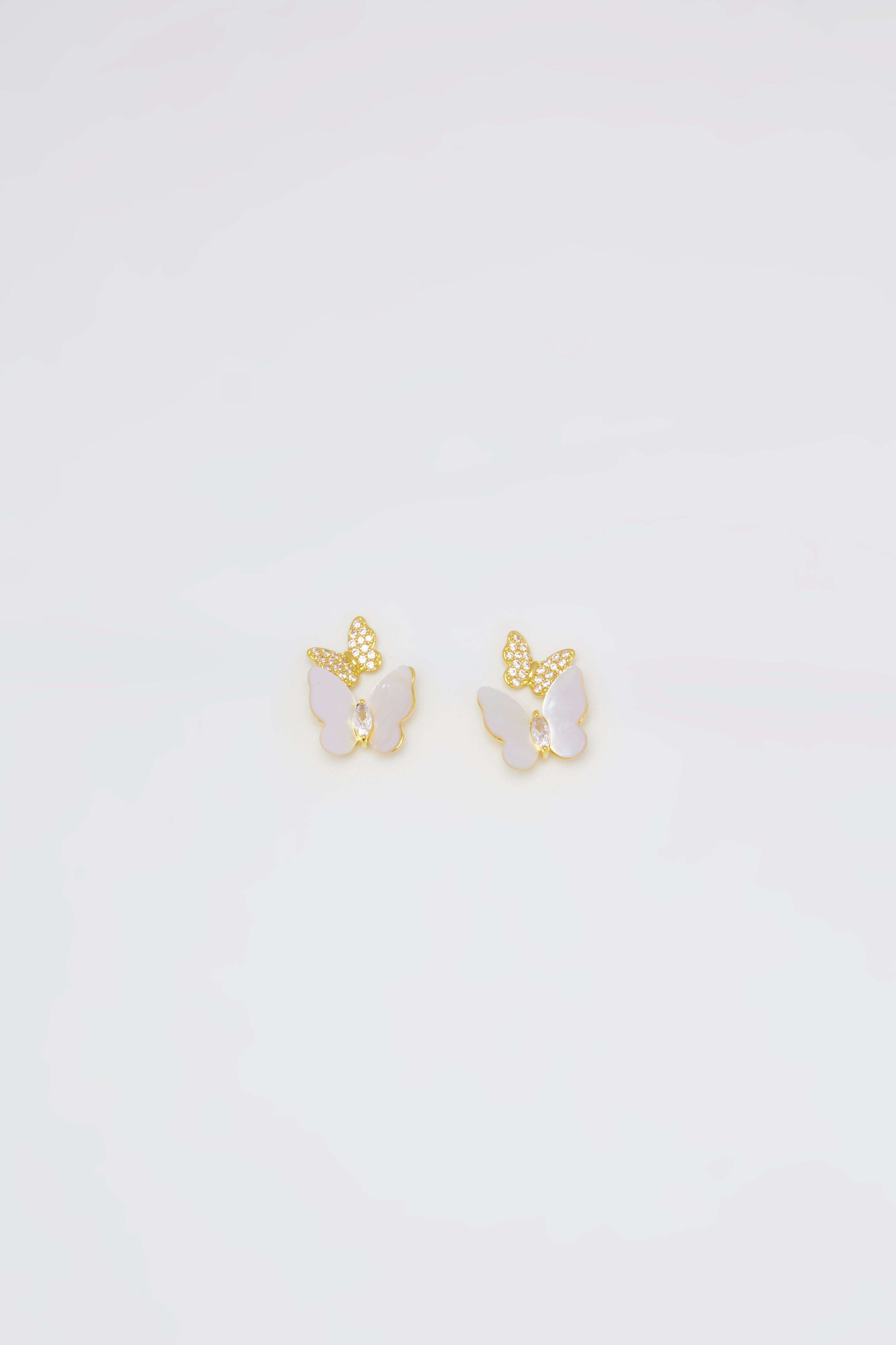 Butterfly Mother of Pearl Stud Earrings