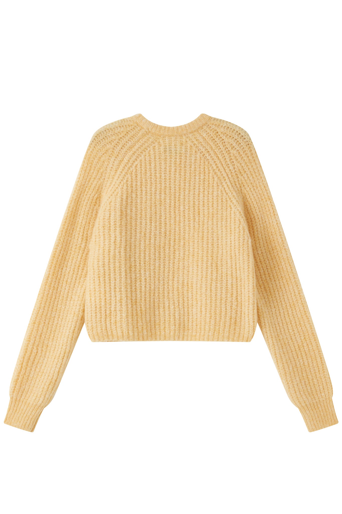 Janet Ribbed Alpaca wool  Knit Jumper - Yellow