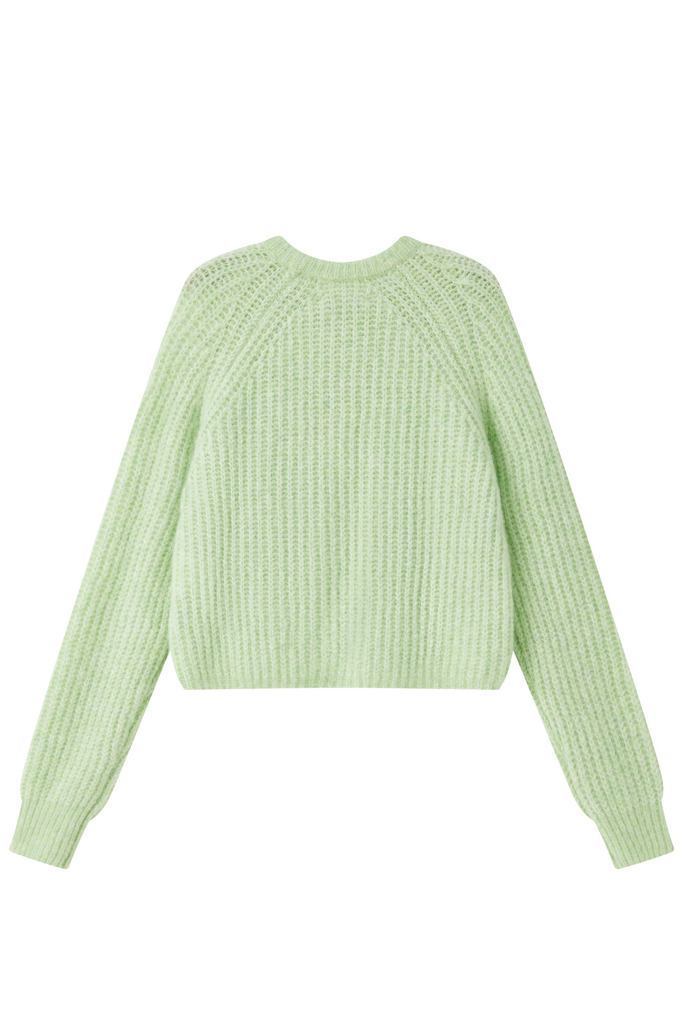 Janet Ribbed Alpaca wool  Knit Jumper  - Lime