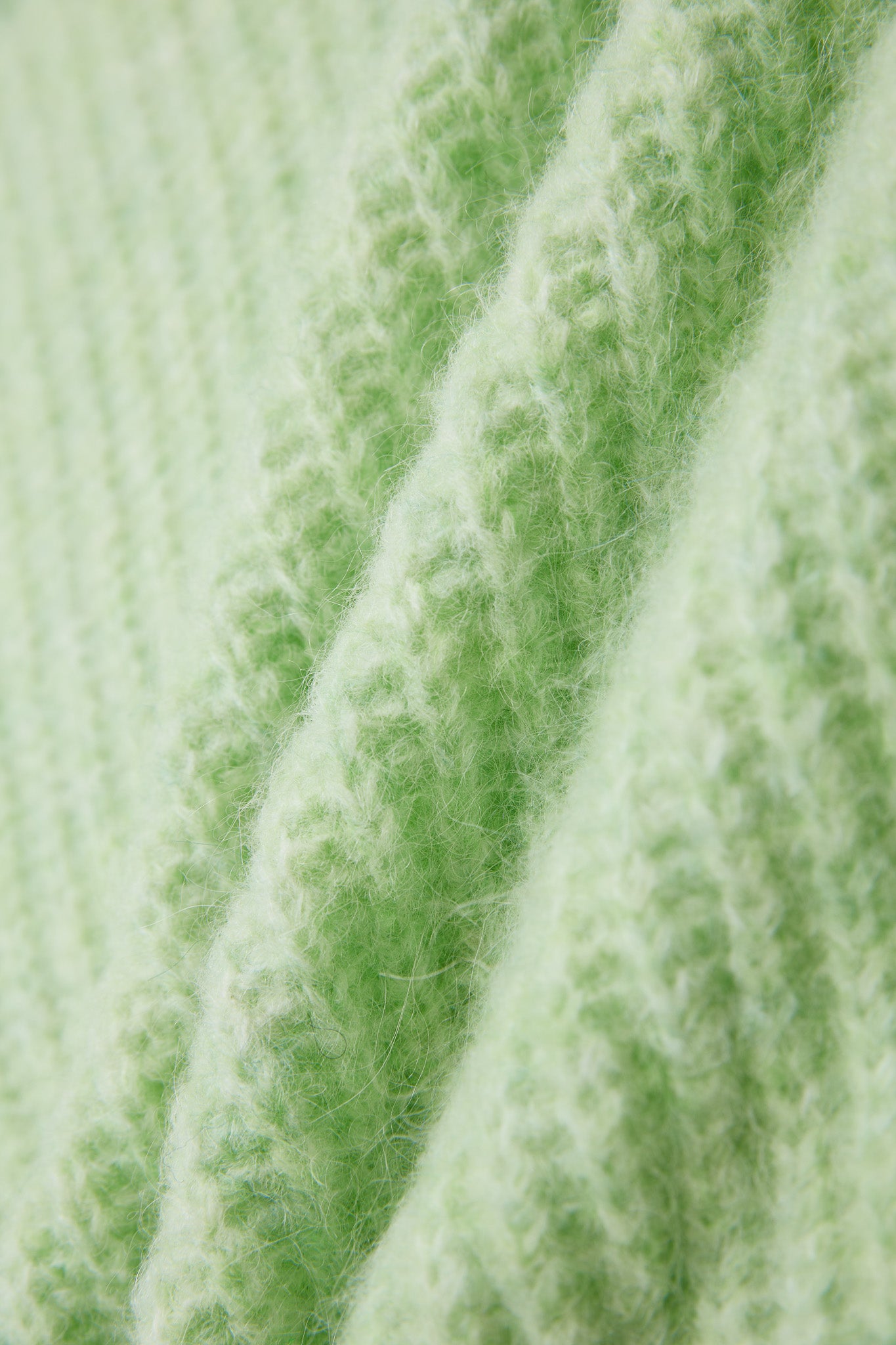 Janet Ribbed Alpaca wool  Knit Jumper  - Lime