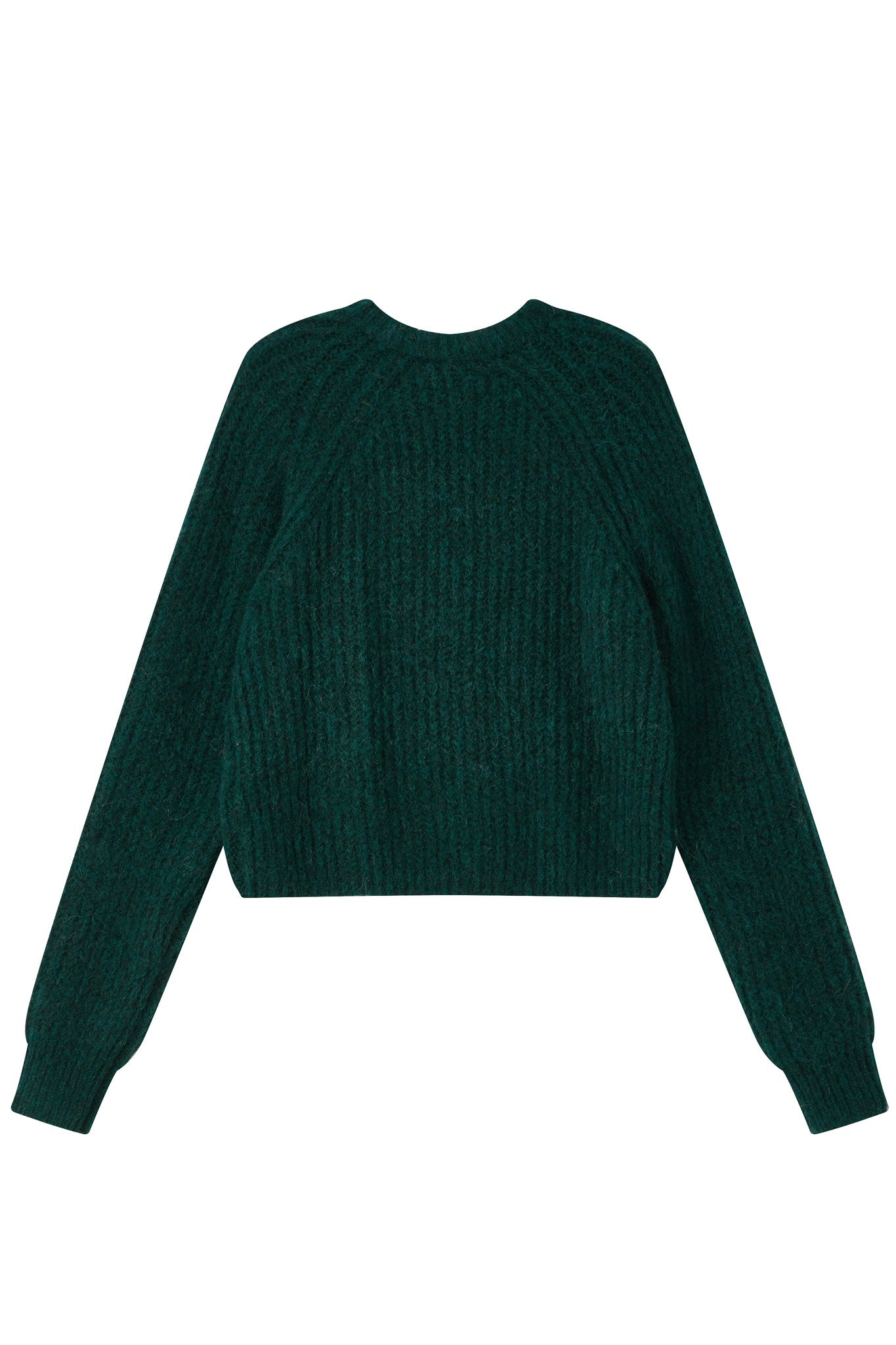 Janet Ribbed Alpaca wool  Knit Jumper  - Forest