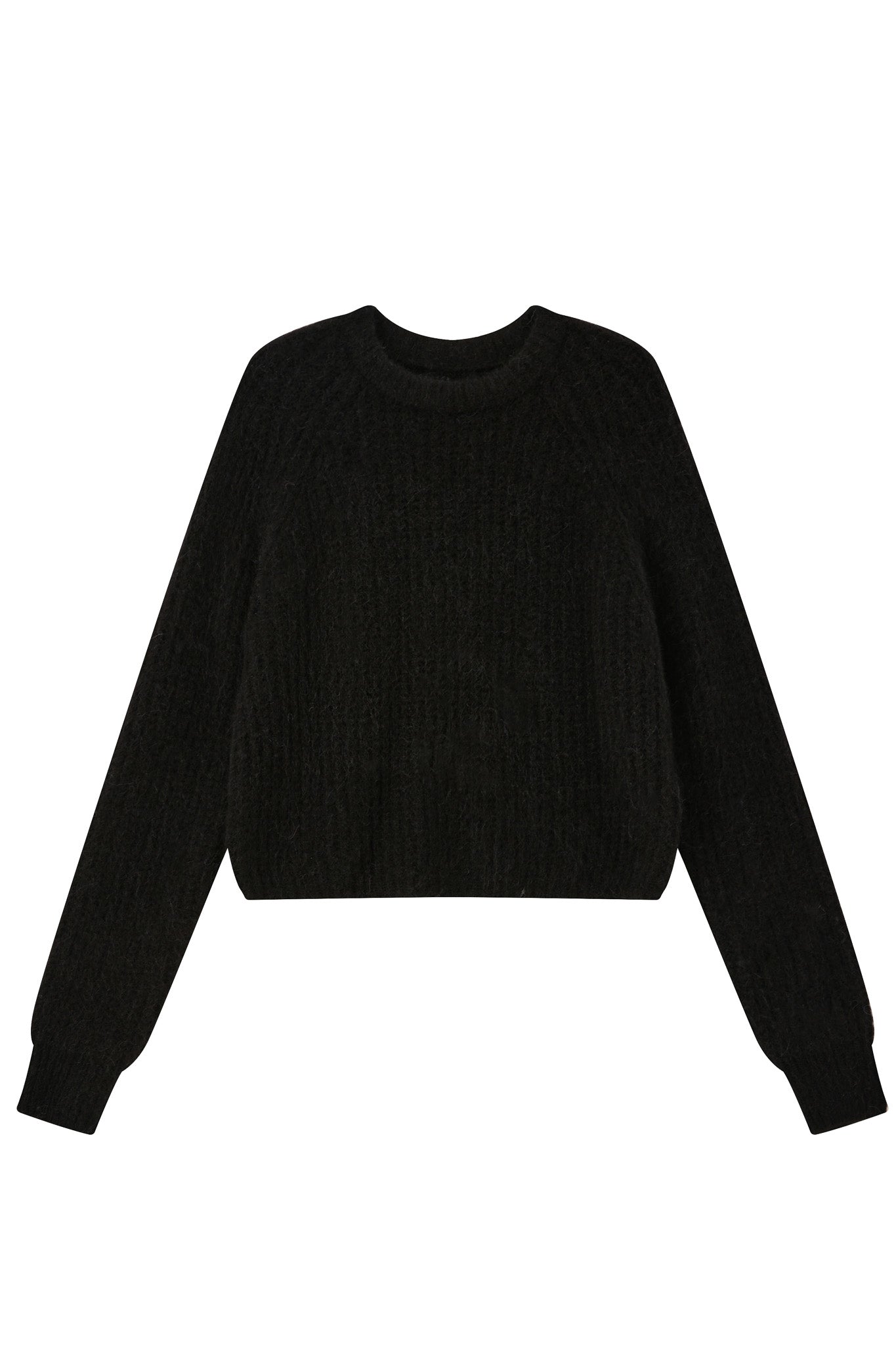 Janet Ribbed Alpaca wool  Knit Jumper - Black