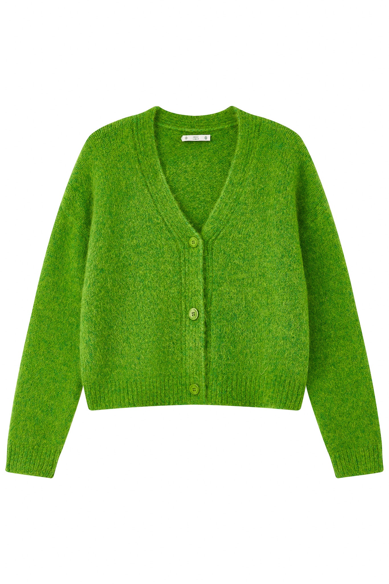 Lara Alpaca wool  Knit Cardigan - Green