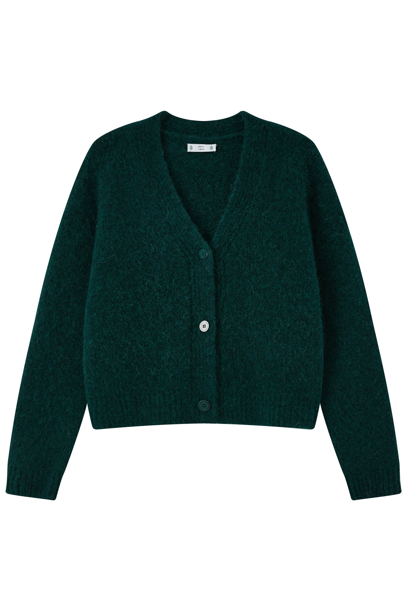 Lara Alpaca wool  Knit Cardigan  - Forest