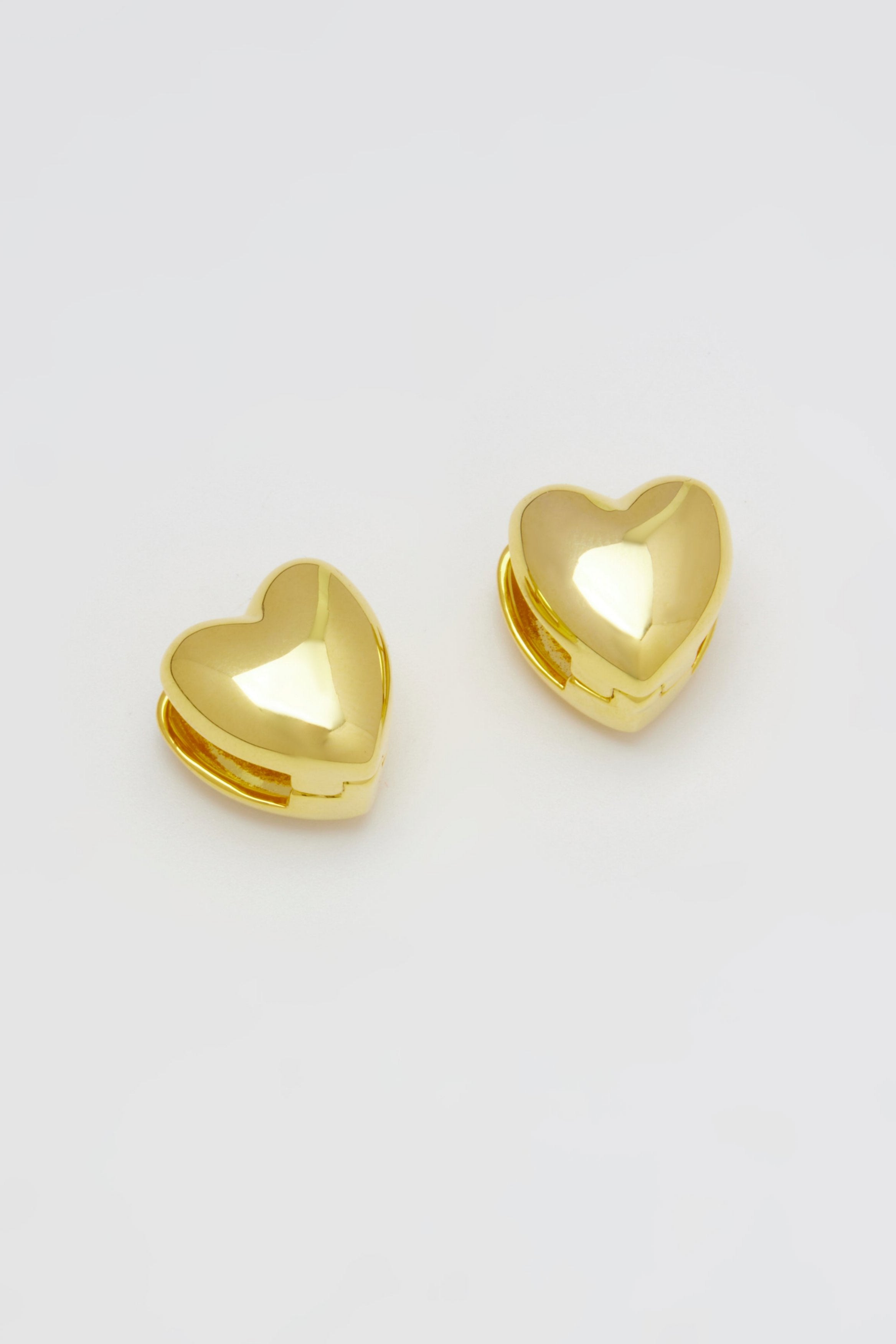 Aeverie Gold Heart Hoop Earrings