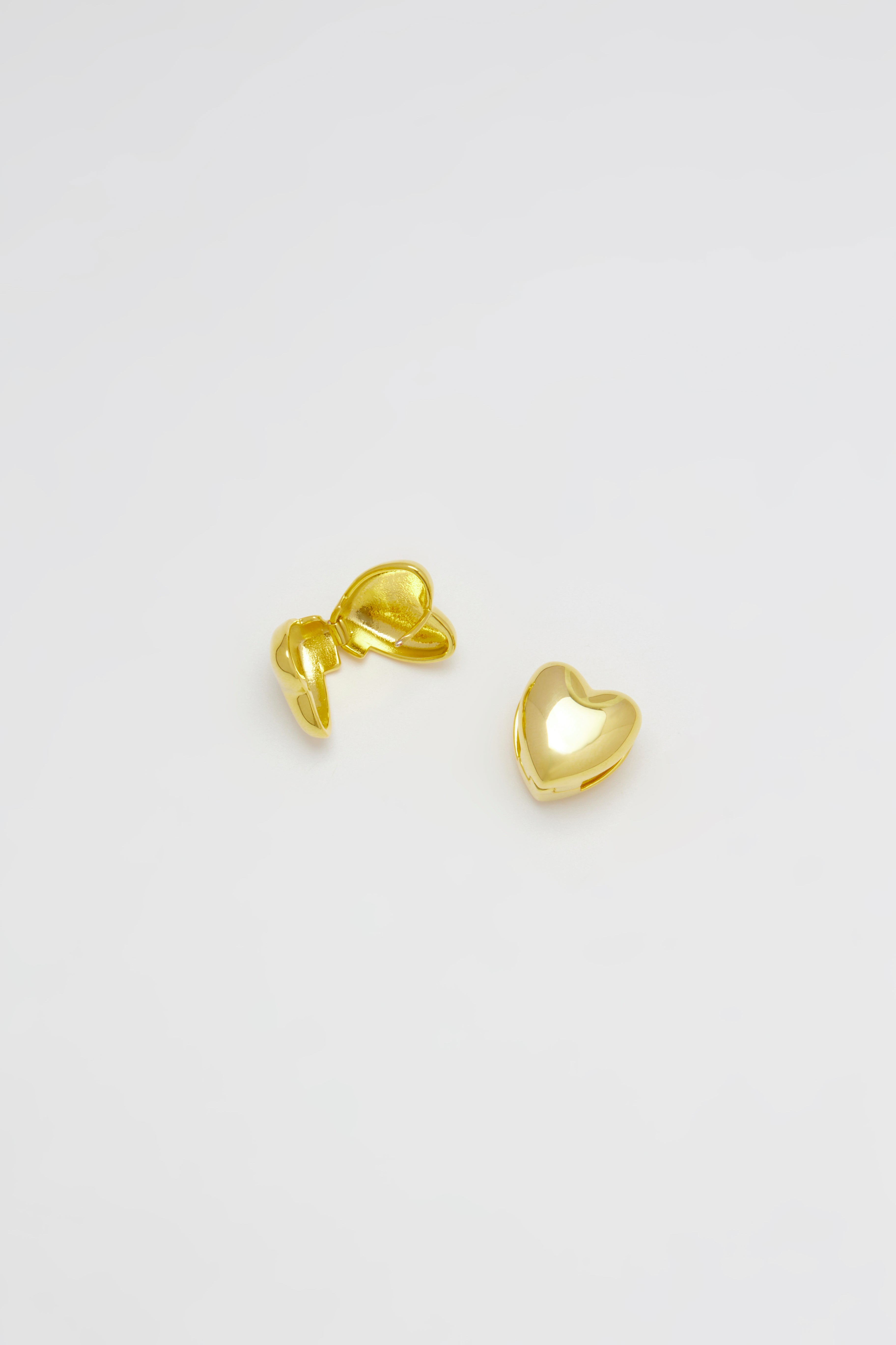 Aeverie Gold Heart Hoop Earrings