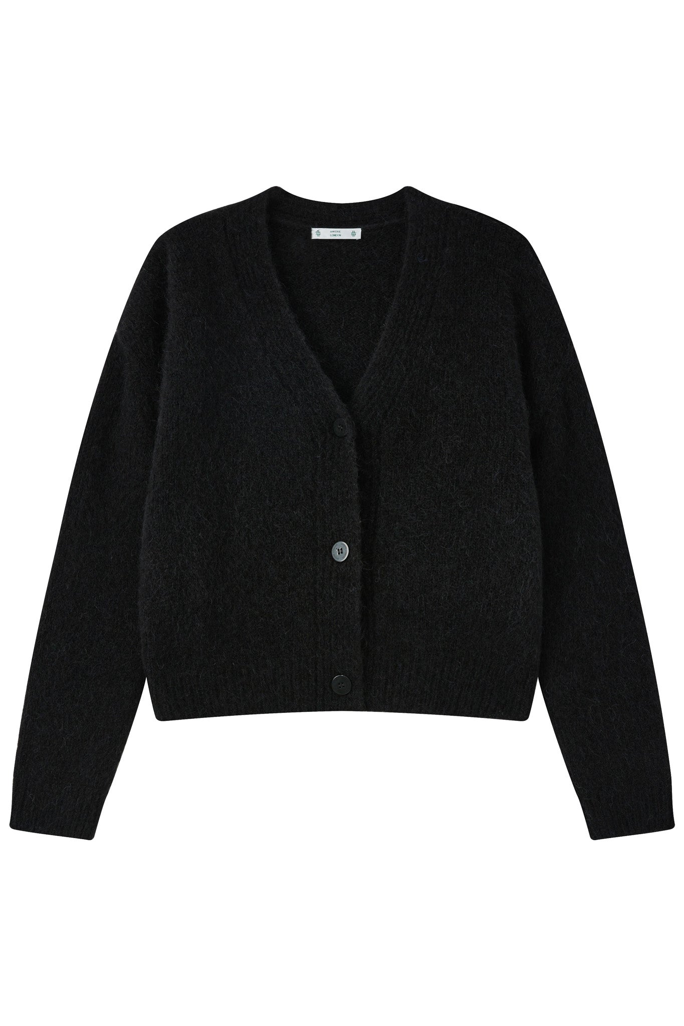 Lara Alpaca wool  Knit Cardigan - Black