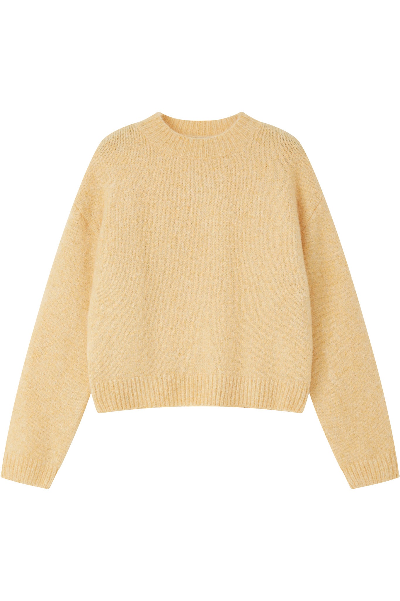 Lara Basic Alpaca wool  Knit Jumper - Yellow