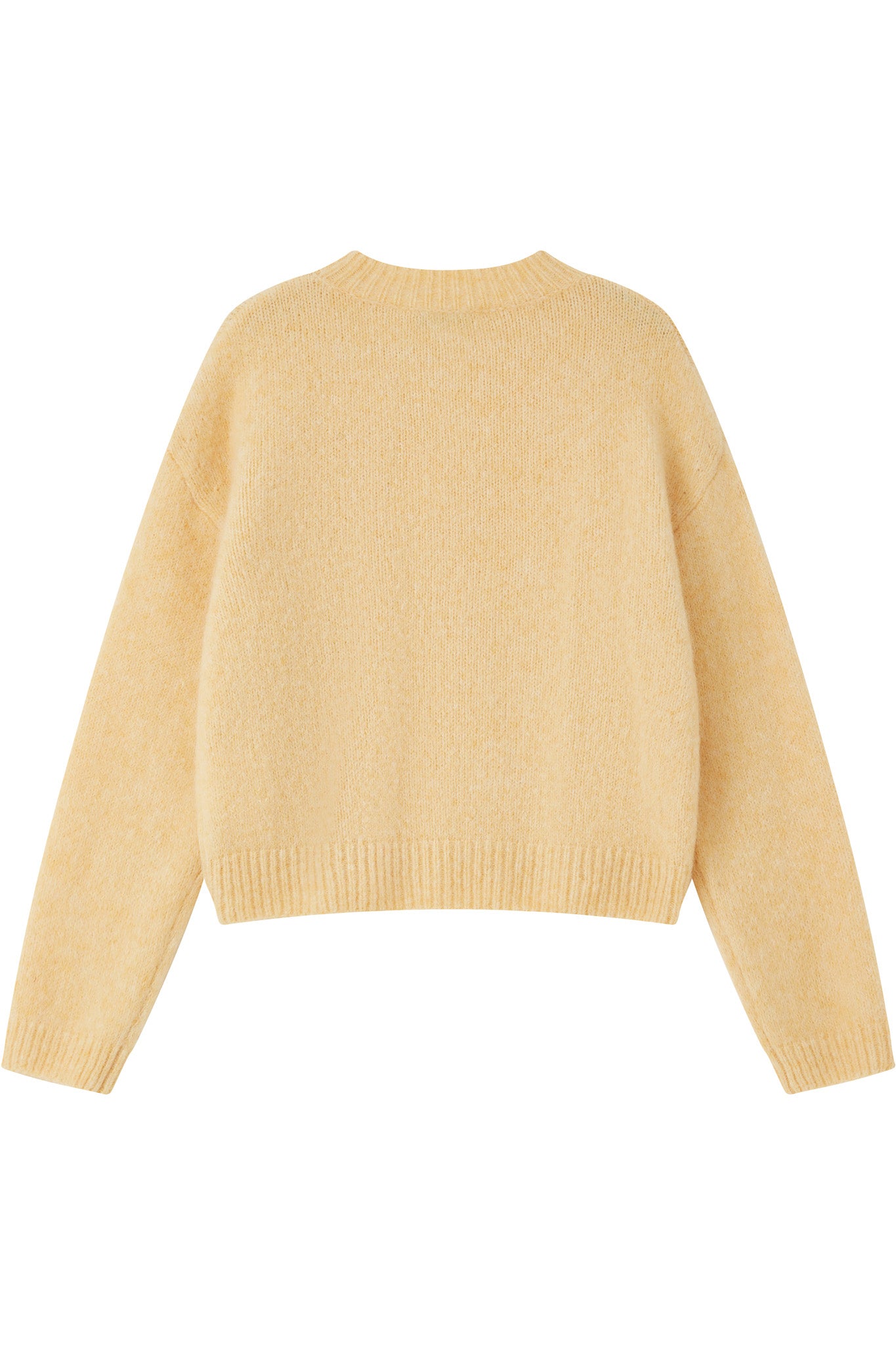 Lara Basic Alpaca wool  Knit Jumper - Yellow