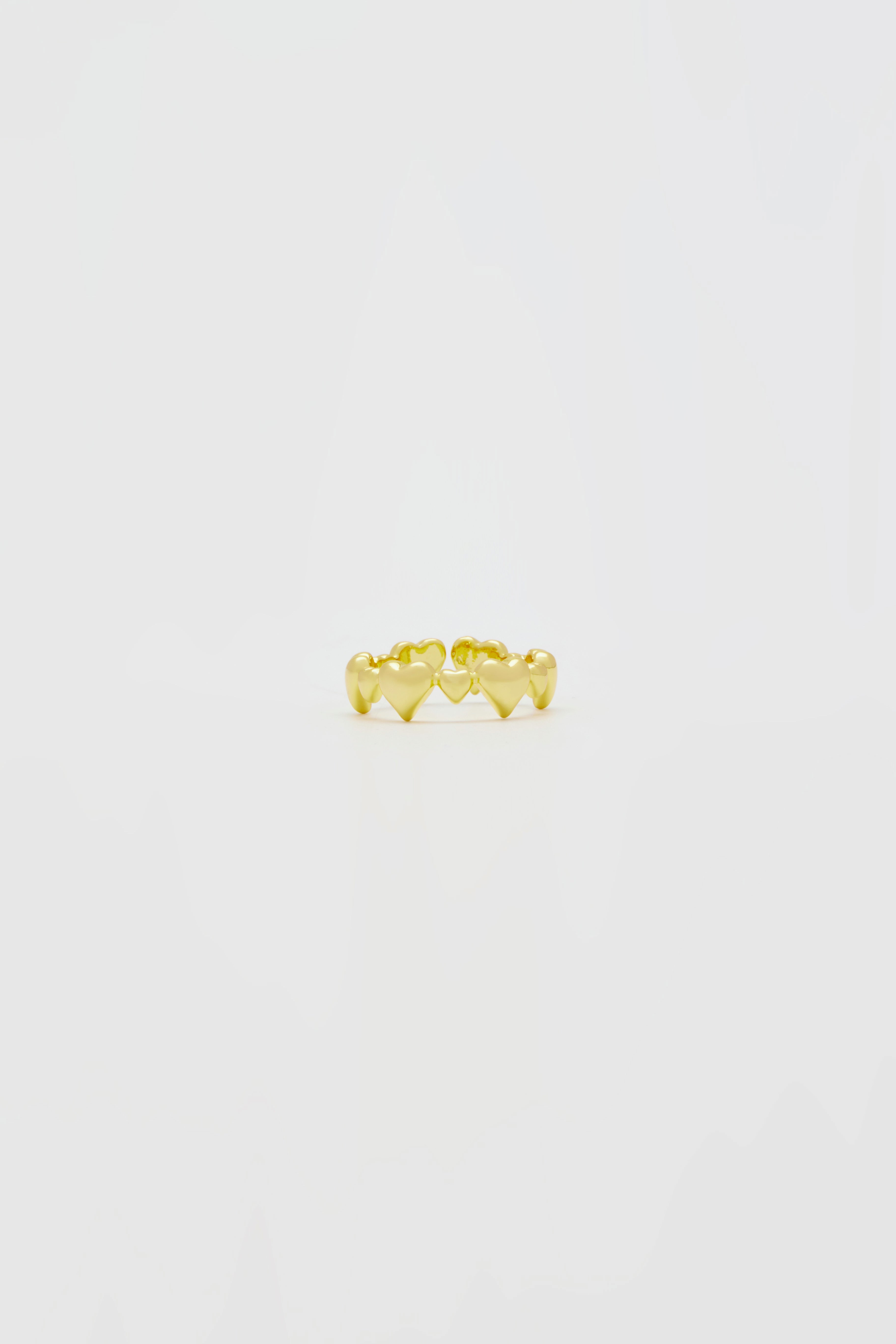 Edith Gold Hearts Ring