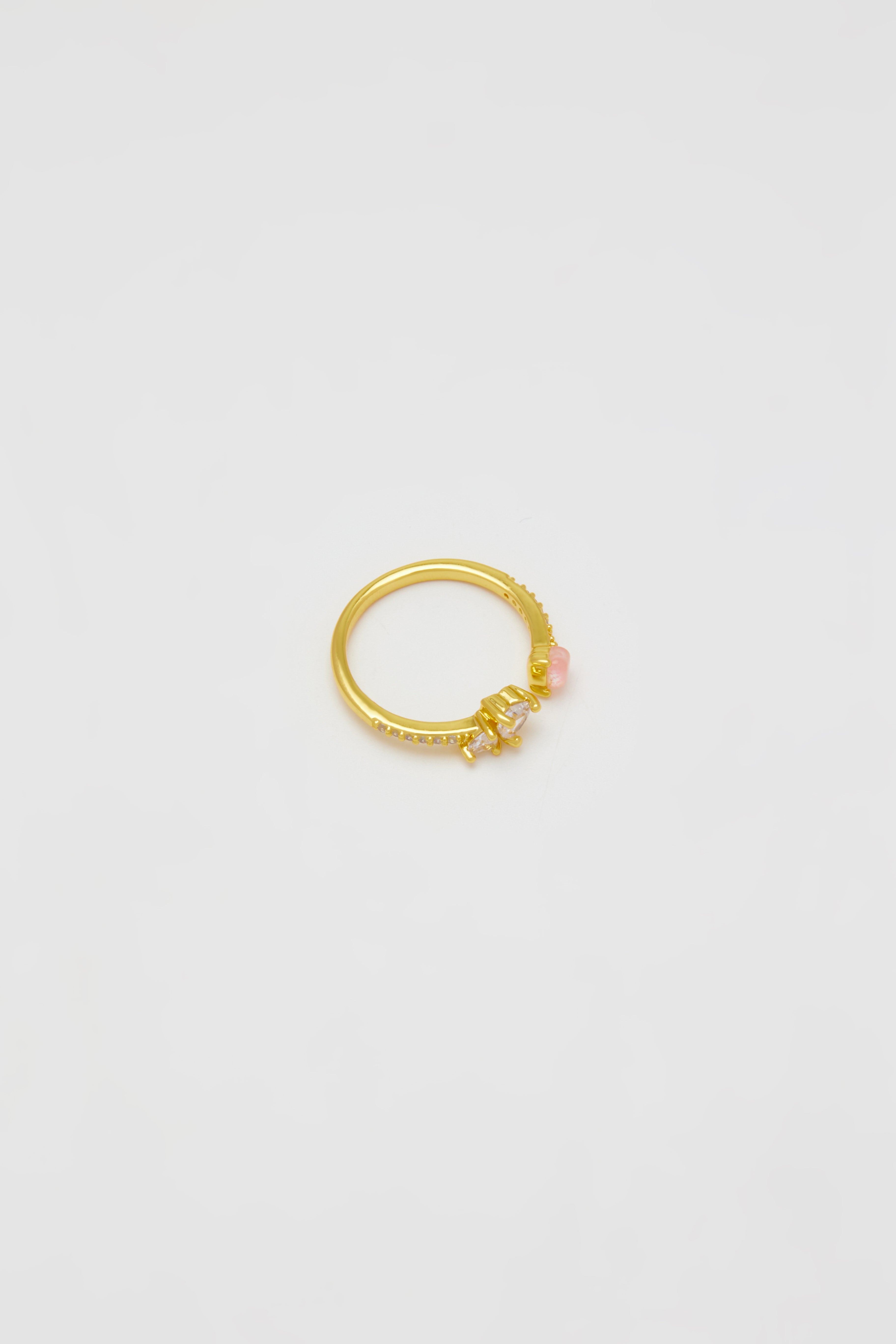 Ambrosia Split Two Heart Gold Ring