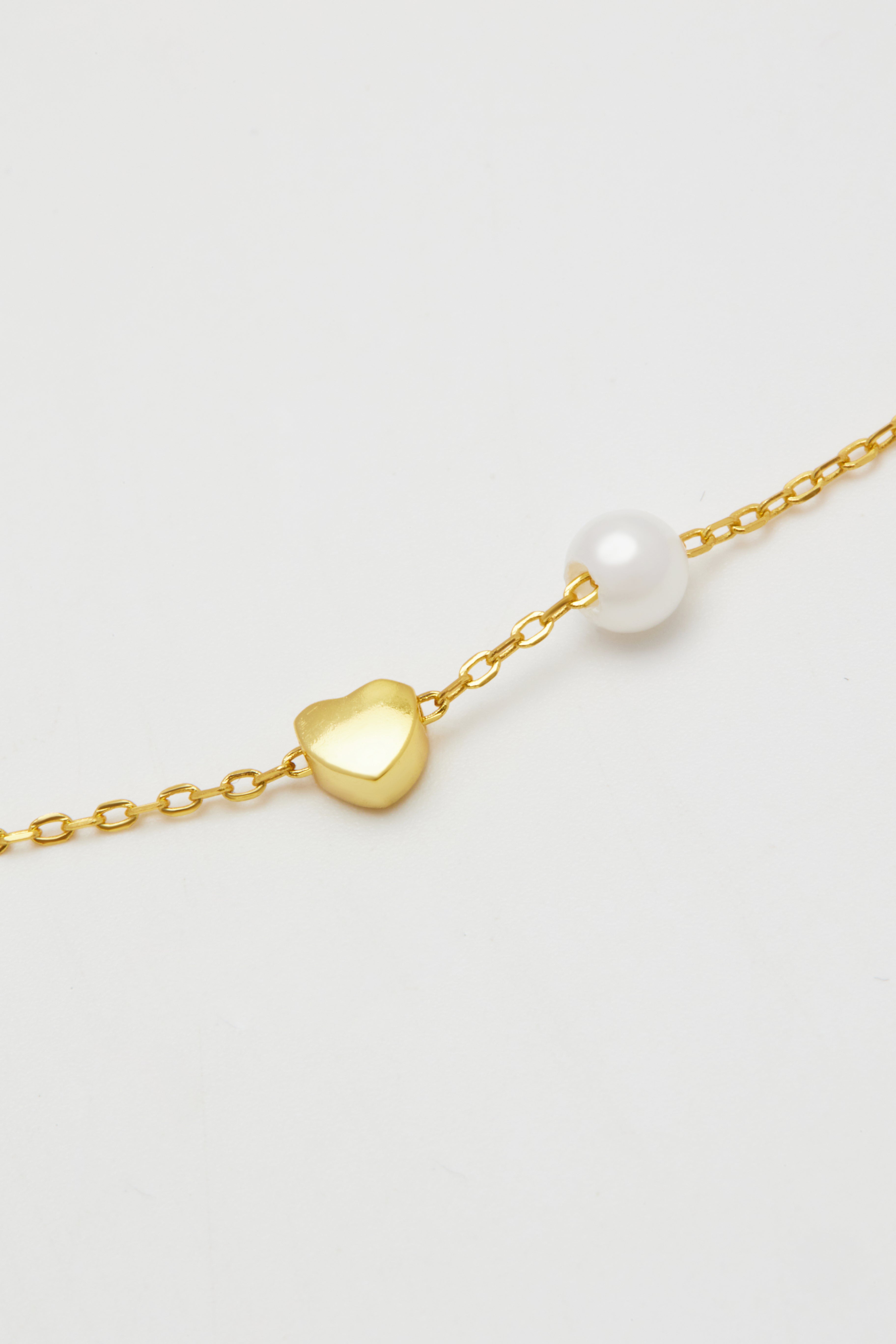 Sterling-Pearl and  heart necklace