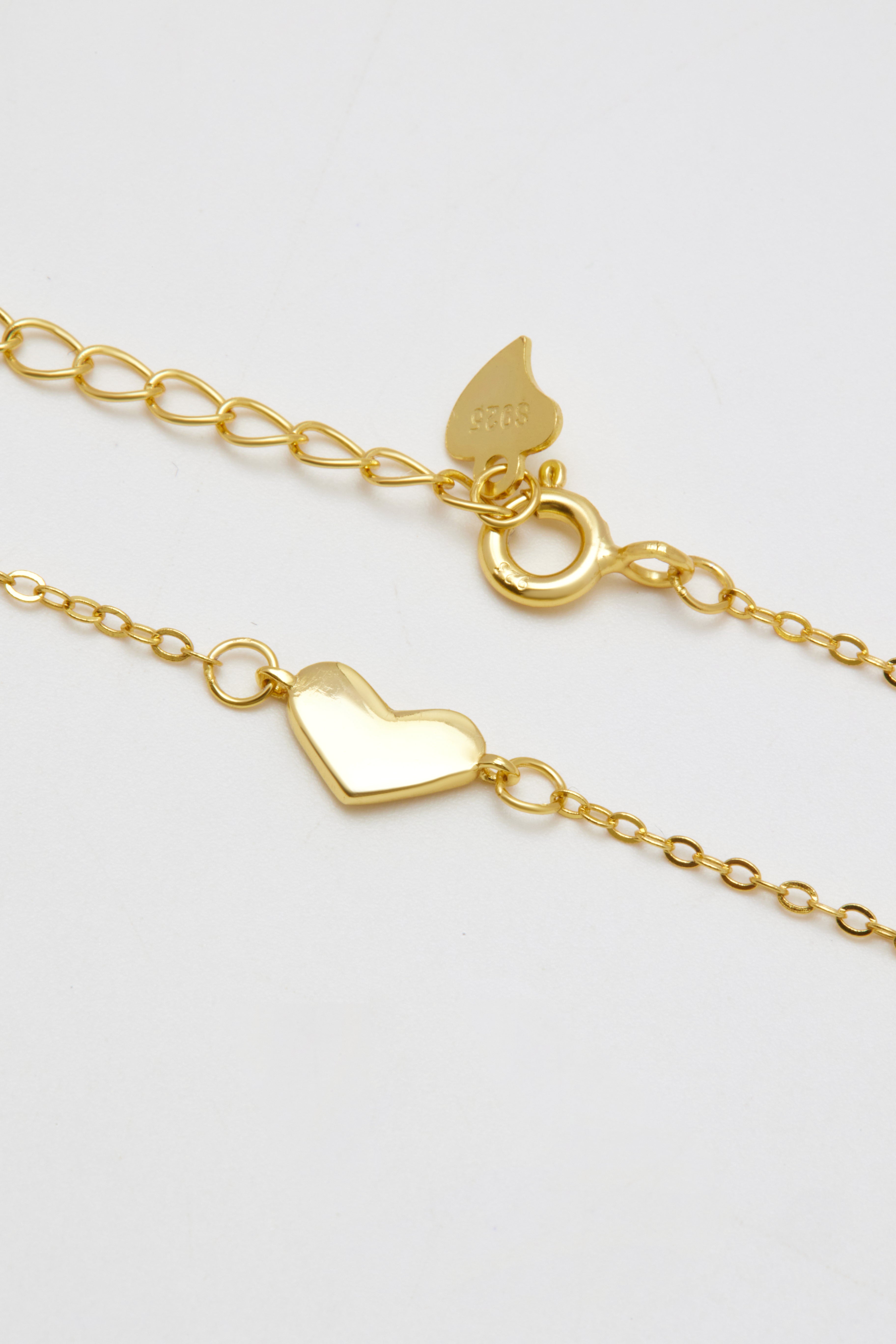 Sterling-Mini heart chain bracelet