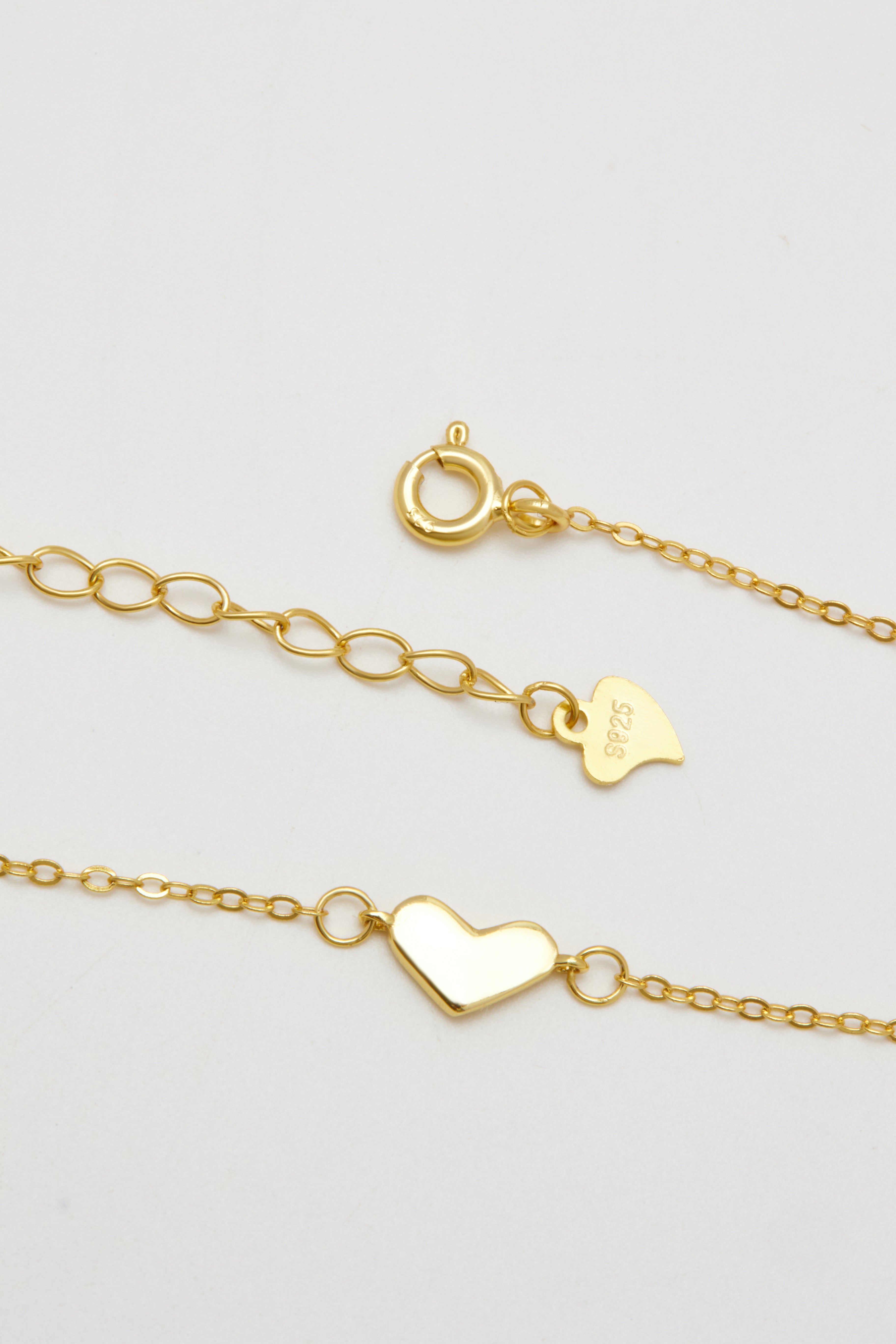 Sterling-Mini heart chain bracelet