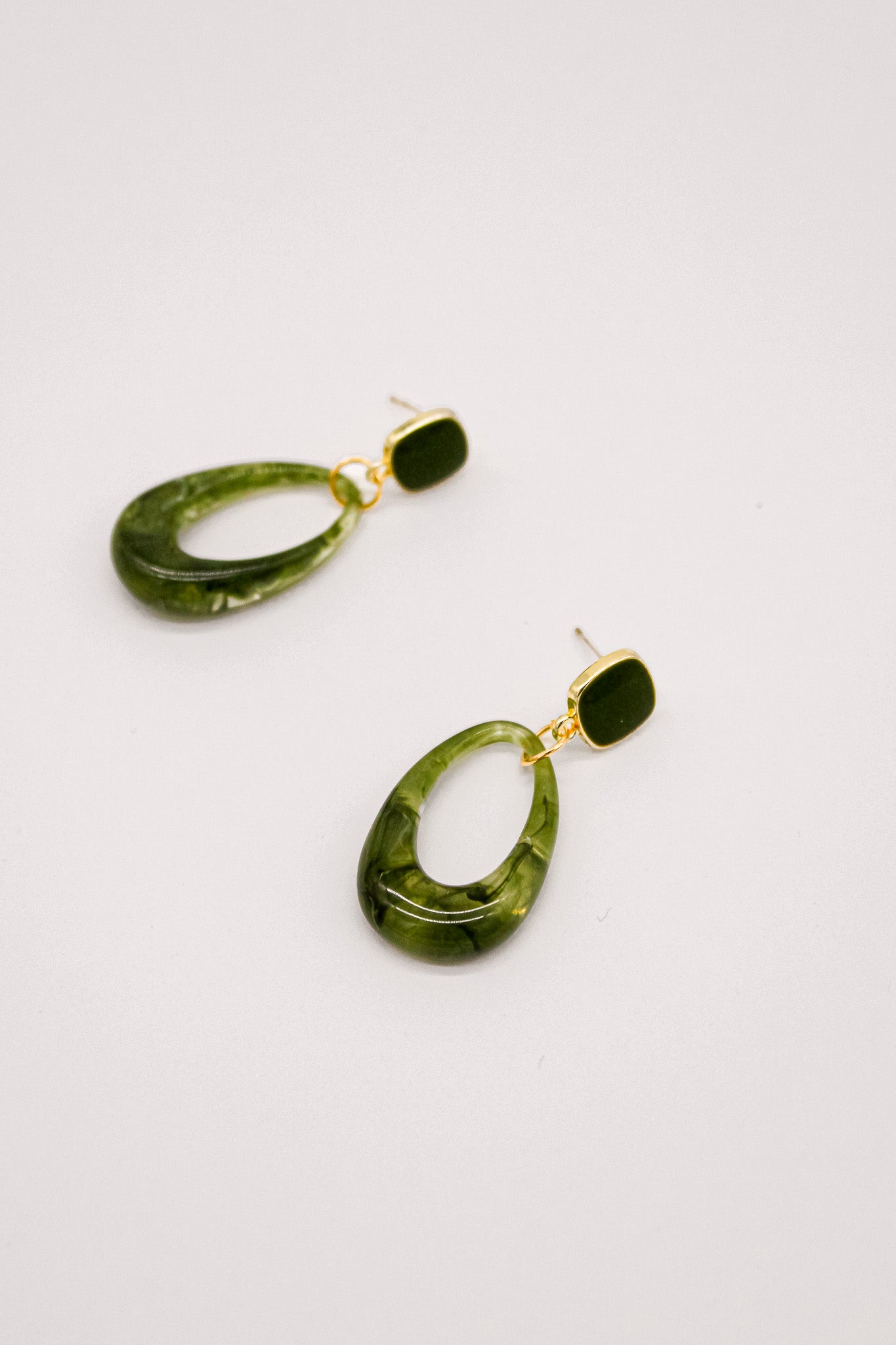 Gemma Handcrafted Green Earrings