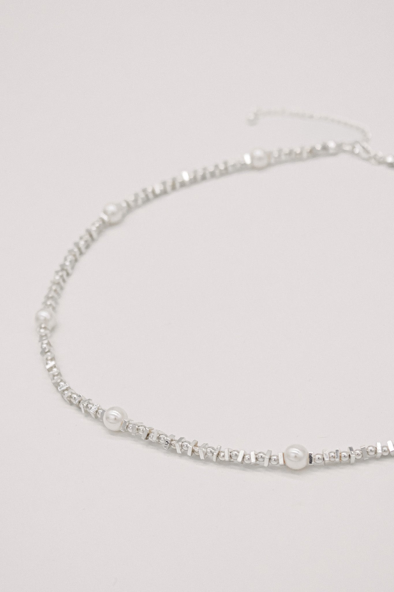 Serena Silver Pearl Necklace