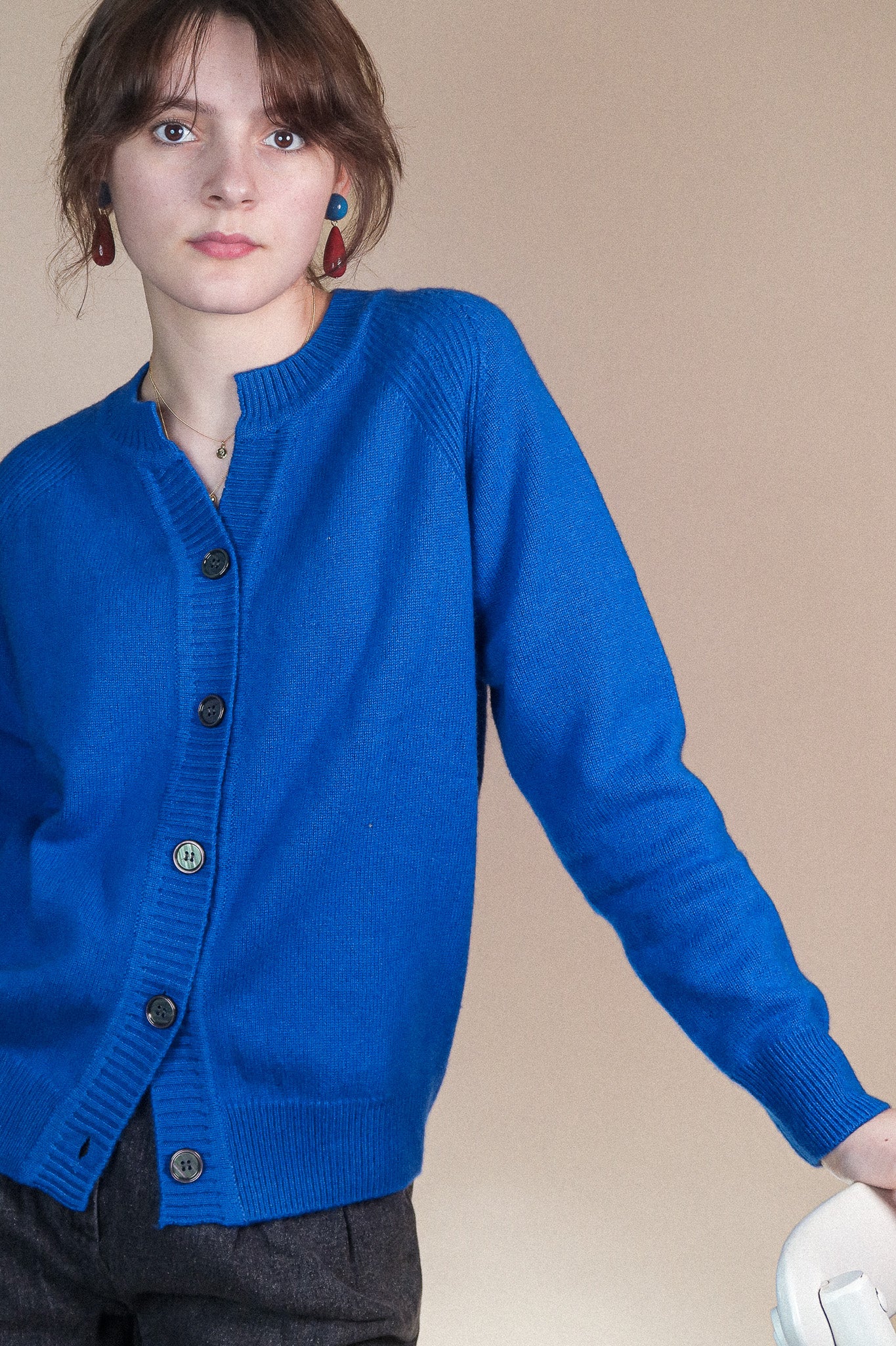 Cashmere Cardigan - Royal Blue