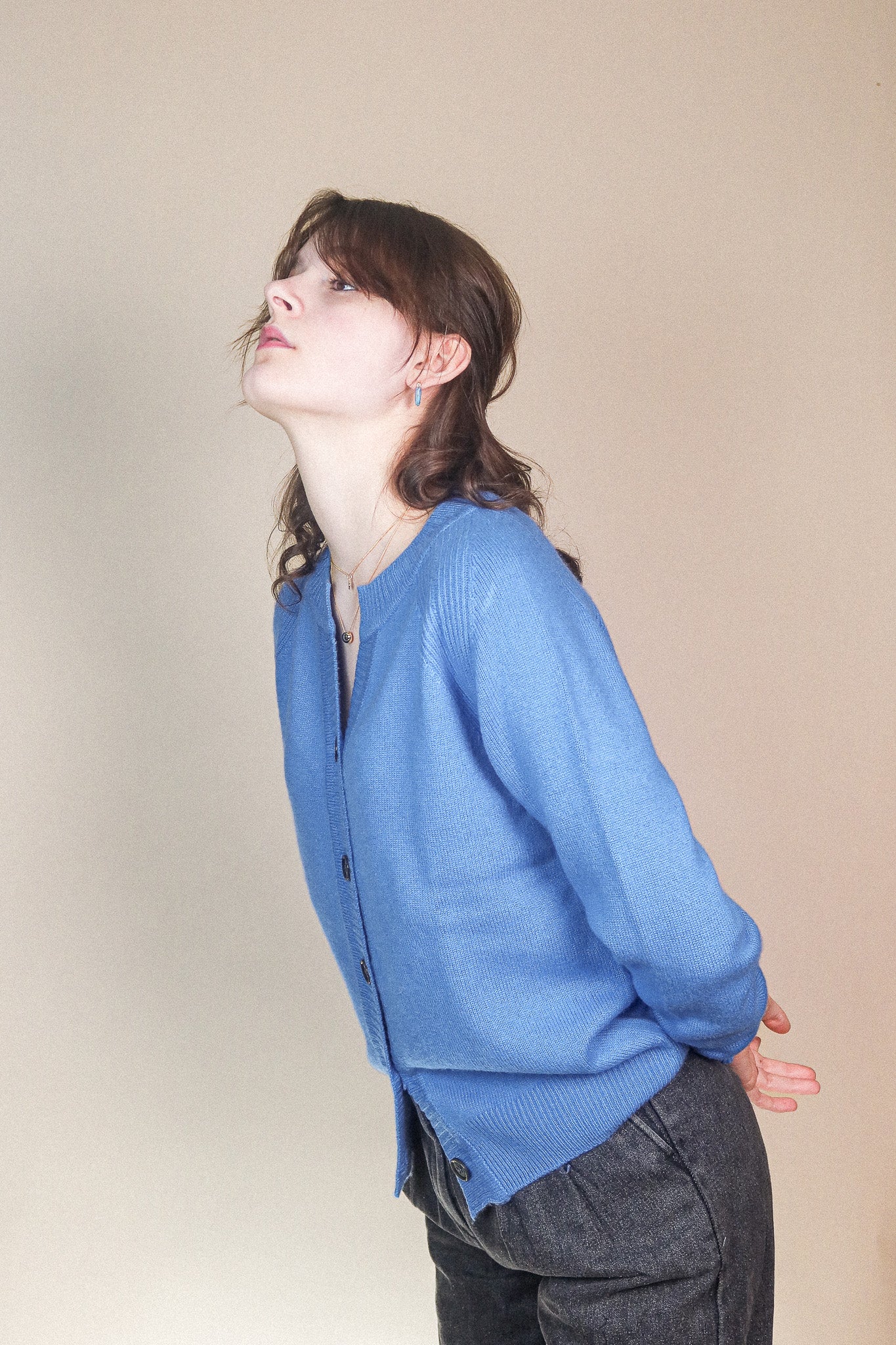 Cashmere Cardigan - Sky Blue