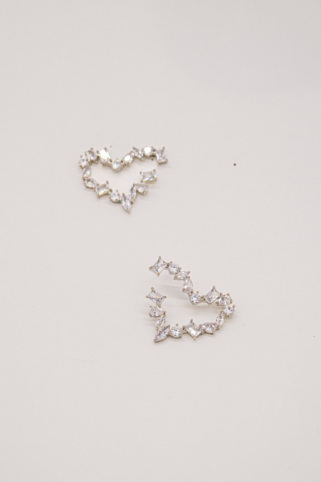 Large Crystal Heart Earrings